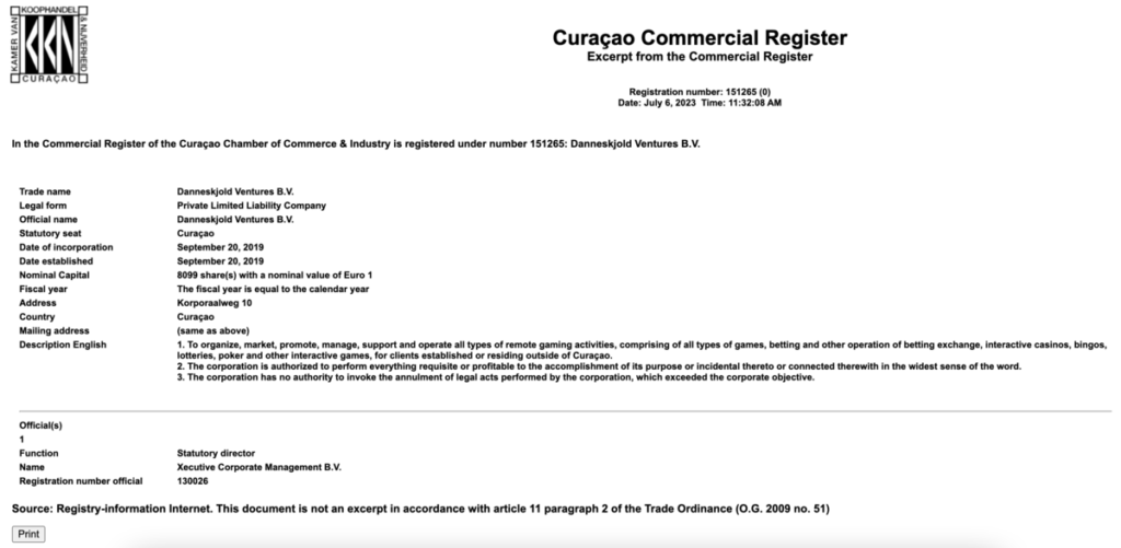 Curaçao Commercial Register